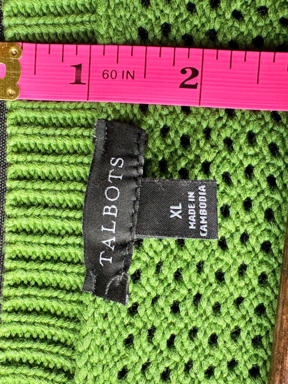 TALBOTS MESH STITCH SWEATER SHELL XL - Picture 3 of 6